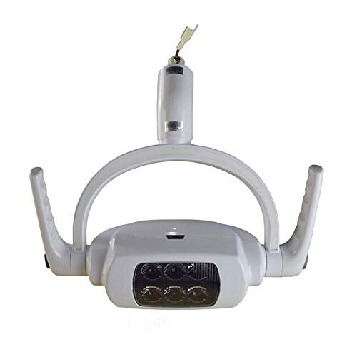 Dental LED Oral Exam Light, Infrared Sensor Shadowless Lamp for Dental Unit Chair CX249-4 22mm Ceiling Type, Cold Light, 6 LED, High Brightness (Remove Arm not Included) (A)