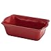 Rachael Ray Cucina Stoneware 9-Inch x 5-Inch Loaf Pan, Cranberry Red