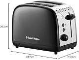 Russell Hobbs 2 Slice Lift & Look Toaster Longer Slots 6 Browning Levels 1670W view 10