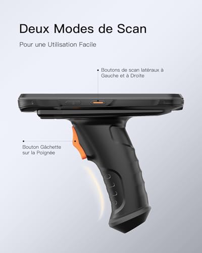 Inateck Android 12 Barcode Scanner, Mobile PDA 6" Touch Screen Scanner Zebra SE4710 1D/2D/QR, with Handle, Bluetooth, IP66 6500mAh, Wi-Fi 6 & 4G, for Commerce, Warehouse, Logistics, AS501S