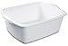 Sterilite White Plastic Rectangular Dish Pan 12 Quart Pack of Six