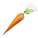 HANSGO Carrot Bag, 100PCS Easter Candy Bags Jelly Bean Candy Bag Cellophane Cone Bags Cookies Bags with Twist Ties
