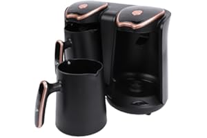 Zopsc Electric Turkish Coffee Maker, Adjustable Temperature Brewing Machine with Dual Pots, 800W Power, Quick Heating, for Ho
