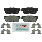 BOSCH BE813H Blue Ceramic Disc Brake Pad Set with Hardware - Rear | Compatible with Select Hyundai Azera, Elantra, Santa Fe, Sonata, Tucson, XG300, XG350; Kia Amanti, Magentis, Optima, Sportage