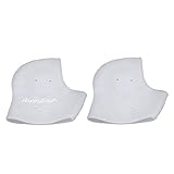 HappyStep® Moisturizing Silicone Gel Heel Socks Moisturize Heel Skin, Prevent Cracked Heel, Reduce Heel Pressure, Shock Absorption and Relief Heel Pain (Clear Color - Air Circulation Holes)