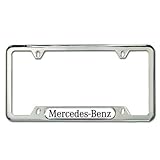 Genuine Mercedes Benz Polished Stainless Steel License Plate Frame