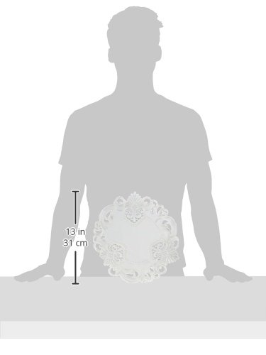Xia Home Fashions XD170185 Delicate Lace Embroidered Cutwork Round Doilies (Set of 4), 12"