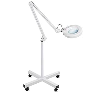 Maclean MCE152 Cosmetische Loeplamp, LED Vergrootlamp 3x 8-Dioptrie-Lens, 220 V, 15 W, Wit