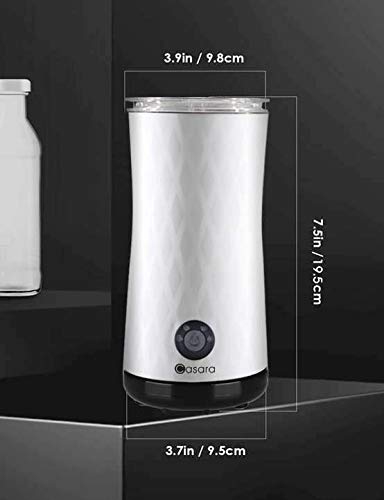 Milk Frother – Casara 4 in 1 Electric Milk Frother and Steamer for Bulletproof Coffee, Cappuccino, Latte, Matcha - Hot and Cold Automatic frother with Extra Whisks,Non-Stick Interior, Precise Temperature Control