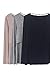 Smallshow Womens 3 Pcs Long Sleeve Maternity Nursing Top X-Large Brown-Black-Grey