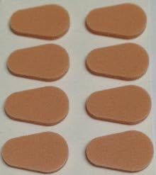 Soft Peel N Stick Nose pads 6mm, 4 pair, Peach Colored