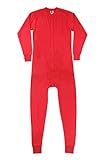 North 15 Mens Waffle Knit Thermal Red Union Suit