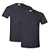 Hanes mens 4.5 oz. 100% Ringspun Cotton nano-T T-Shirt(4980)-Deep Navy-L-2PK