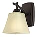 Westinghouse 6307300 Midori One-Light Indoor Wall Fixture, Finish Linen, Oil Rubbed Bronze - Amber Glass
