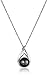 Amazon Collection Sterling Silver, Tahitian Cultured Pearl, and Diamond Pendant Necklace, 18