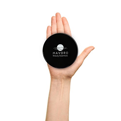 Magnifying Compact Mirror - 10X Magnification Mirror and 1X Mirror - 4 inch Diameter, Compact Mirror for Purses by Mavoro Beauty Essentials (Black)