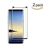 [2 Pack] Galaxy Note 9: Best Tempered Glass Screen Protector, SHIELDaholic [Bubble-Resistant] [Case Friendly] [3D Curve] Samsung Note9 Phone Accessories (Black)