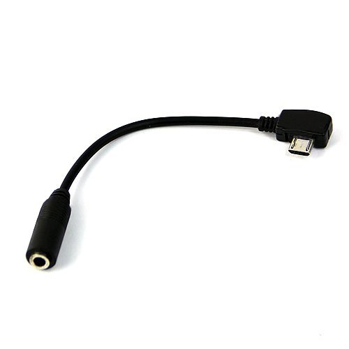 NEW Black Micro USB Jack to 3.5mm Headphone Earphone Adapter Socket