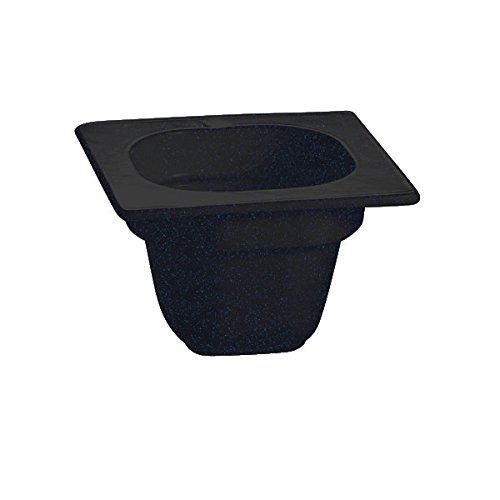 TableTop King CW360MBS 6 1/8" x 6 3/8" x 4" Midnight with Blue Speckle 1/6 Size Deep Cast Aluminum Food Pan