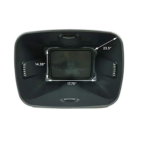 mainstays 18 gallon tote storage containers stackable design black set of 8