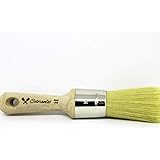 Colorantic | Round Wax Brush for Chalk Based Paint Furniture | Waxes Brushes Polish Paste Car Shoes DIY Distress Art and Craft Stencil (16mm Wax Round Brush)