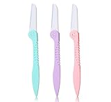 Pack of 3 Womens Folding Eyebrow Facial Razors Shapers Shavers Shaving Grooming Trimmers for Facial Hair Removal