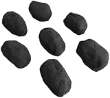 The Stove Wizard 10 Large Cast Ceramic Coals - Black Effect for Gas Bio Ethanol view 3