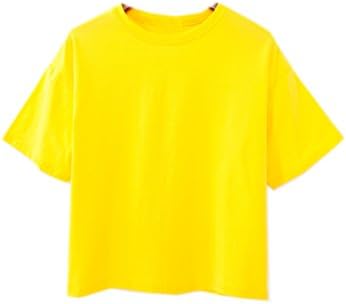 Women's Summer Pastel Candy-colored Tops Tees (Lemon Drop)