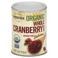 Woodstock Cranberry Sauce, Whole, Organic, 14 Oz. (Pack of 2)