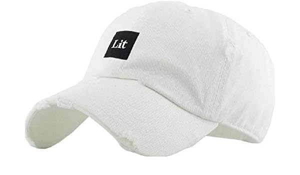distressed white hat