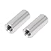 Uxcell a16050300ux0575 M6x25x10mm Round Rod Stud Threaded Insert Rose Joint Adapter Connectors Nuts 5pcs
