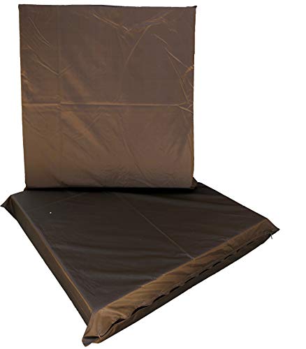 QQbed 2 Pack Deep Seat Gel Cooling Memory Foam Seat Cushions with Removable Waterproof Zipper Cover - Extra Large Size 24"X22"X4"