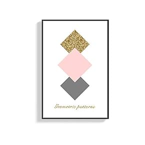 Framed Canvas Wall Art for Living Room, Bedroom Abstract Geometry Pattern Canvas Prints for Home Decoration Ready to Hanging - 16x24 inches