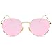 LKEYE Small Unisex Classic Vintage Round Mirror Lens Polarized Sunglasses LK1702 3447 Gold Frame/Pink Lens