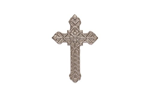 NI358 Decorative Wall Cross | Pewter Cast Iron Finish | 9-Inches by 6-Inches | Premium Quality Christian Gift Item