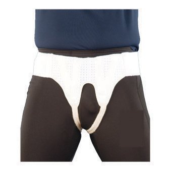 AT Surgical Double Inguinal Hernia Belt Support Truss Brace White Extra Large