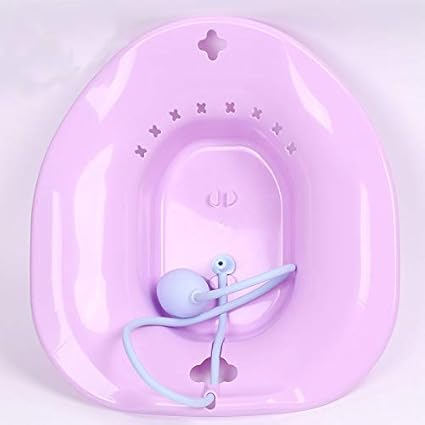 Amazon Com Sitz Bath Over The Toilet Perineal Soaking Bath For Hemorrhoidal Relief Ideal For Post Episiotomy Patients Purple Health Personal Care