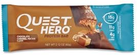 Quest Hero Protein, Chocolate Caramel Pecan, 4 Little Bars