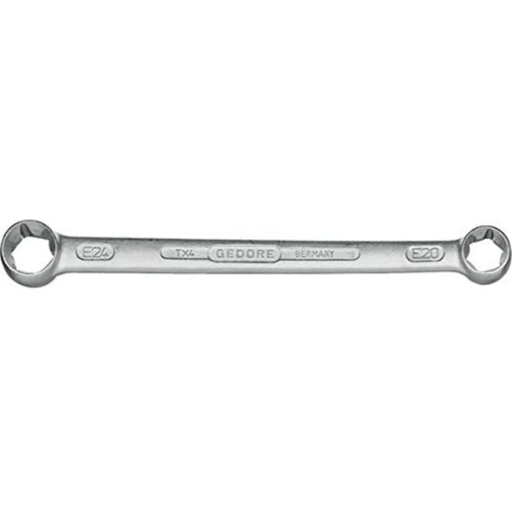 Gedore TX4E10XE12 E10 x E12 Flat Ring Spanner - Silver