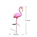 W-DIAN Pink Flamingo Solar Lights Outdoor Pathway Metal Yard Art Plastic Patio Path Lawn Garden Outside Post Lighting 1 Pack Flamingo Gifts