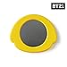 BT21 CHIMMY Character Small Silicone Travel Handheld Hand Mirror for Women and Girls, Yellow