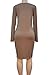 Romastory Women's Plus Size Strapless Long-Sleeved Bodycon Stretch Club Dresses (XXXL, Coffee)