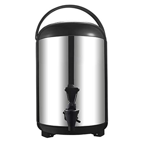 JBHURF Catering Cylinder Water Boiler Stainless Steel hot Water Dispenser Catering hot Water Boiler Tea Cylinder Coffee Suitable for Commercial Office use (Color : Black, Size : 12L)