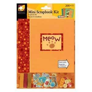 AMERICAN TRADITIONAL 6 Inch by 6 Inch Mini Scrapbook Kit, Paws and Claws Meow C…