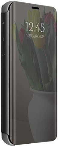 LG V30 Case, Translucent View Window Front Function Mirror Screen Flip Electroplate Plating Stand Full Body Protective Case for LG V30