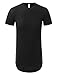 JD Apparel Mens Hipster Tshirts With Side Zipper X Large Black