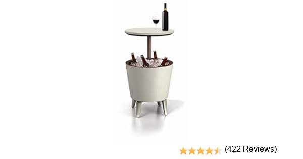 Keter Cool Bar - Mesa nevera para exterior, Blanco, 50x41x50 cm ...