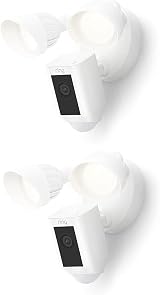 Ring Floodlight Cam Wired Plus Outdoor Security Camera 1080p 2000 Lumen view 1