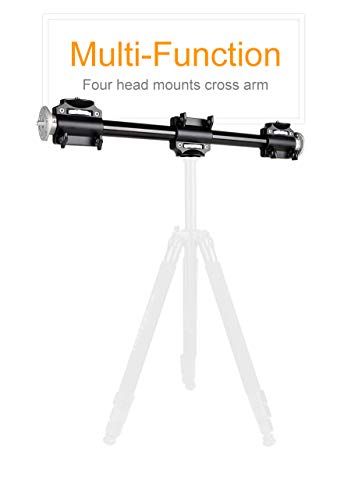 Aluminum 3/8 Screw Support Tripod Arm Rock Solid Cross Bar Side Arm for 4 Heads Head Professional Photography Studio Fixtures