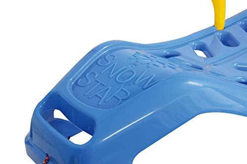 Jamara 460367 460367-Snow Play Sled Snow-Star 90cm Metal Runners, Protection Against Tipping, Backrest incl. Safety Strap, Blue - Thumbnail 4